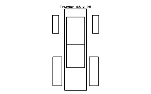 Aperçu du symbole Tractor 4.5 x 2.5, bloc FRM_TRACTOR