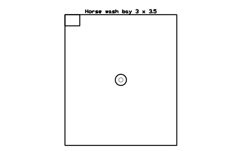 Aperçu du symbole Horse wash bay 3 x 3.5, bloc FRM_WASH_BAY