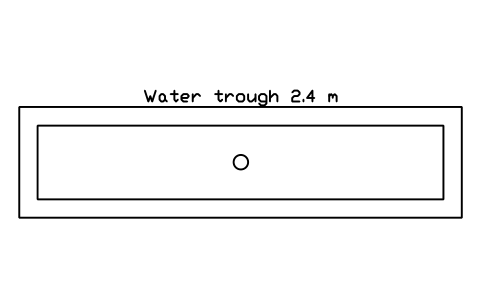 Aperçu du symbole Water trough 2.4 m, bloc FRM_WATER_TROUGH