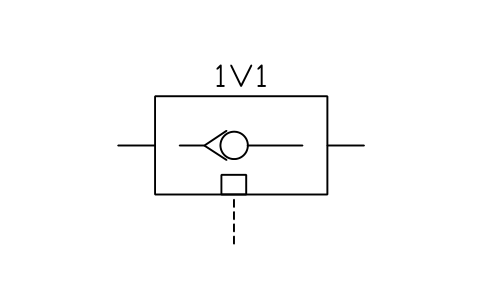 Check valve, pilot-operated sembolünün önizlemesi, blok FPW_CHECK_PILOT