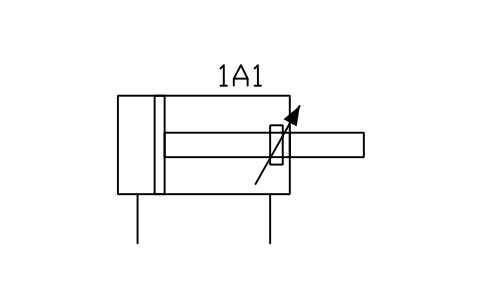 Cylinder, adjustable cushion sembolünün önizlemesi, blok FPW_CYL_CUSHION
