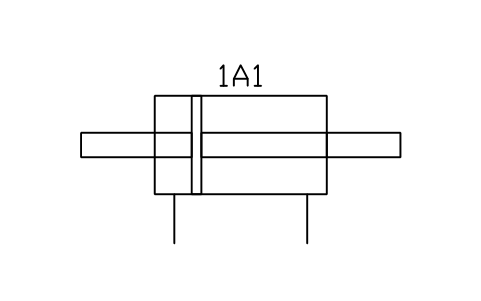 Cylinder, double rod sembolünün önizlemesi, blok FPW_CYL_DOUBLE_ROD2