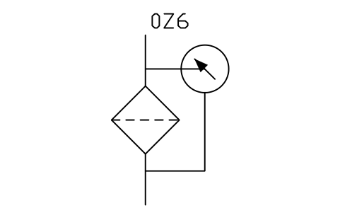 Filter with pressure gauge sembolünün önizlemesi, blok FPW_FILTER_GAUGE