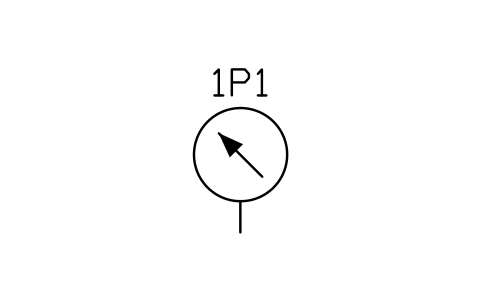 Pressure gauge sembolünün önizlemesi, blok FPW_PRESSURE_GAUGE