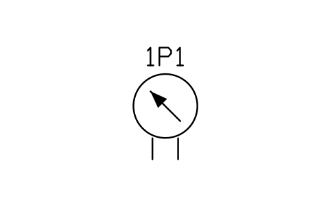 Differential pressure gauge sembolünün önizlemesi, blok FPW_PRESSURE_GAUGE_DIFF