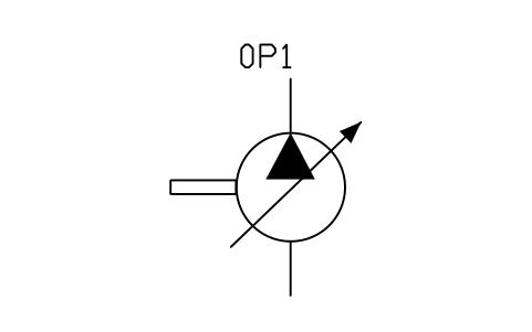 Pump, variable displacement sembolünün önizlemesi, blok FPW_PUMP_VAR