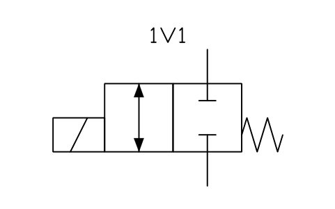 2/2 valve, NC, solenoid sembolünün önizlemesi, blok FPW_V22_NC_SOL