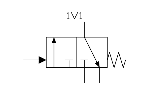 3/2 valve, NC, oil pilot sembolünün önizlemesi, blok FPW_V32_NC_PILOTH