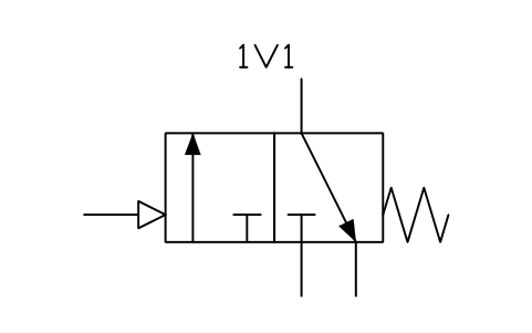 3/2 valve, NC, air pilot sembolünün önizlemesi, blok FPW_V32_NC_PILOTP