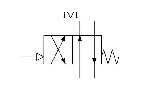 4/2 valve, pneumatic pilot sembolünün önizlemesi, blok FPW_V42_PILOTP