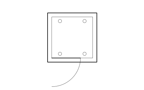 Anteprima del simbolo Air shower, 1 person, blocco FBP_AIR_SHOWER