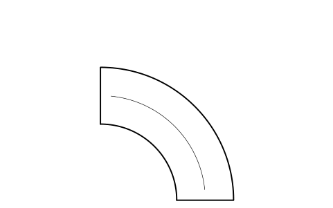 Anteprima del simbolo Curve conveyor, 90 degree, blocco FBP_CURVE_90