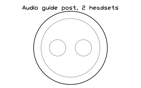 Preview of the Audio guide post, 2 headsets symbol, block GAL_AUDIO_STATION
