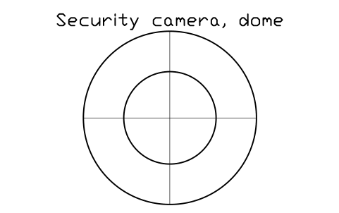 Preview of the Security camera, dome symbol, block GAL_CAMERA_DOME
