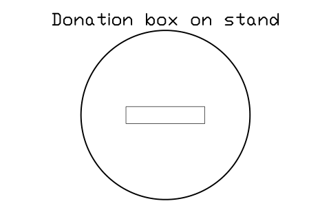 Preview of the Donation box on stand symbol, block GAL_DONATION_BOX