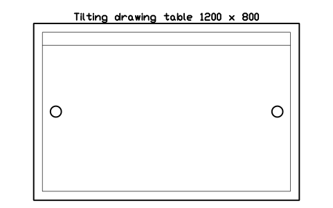 Preview of the Tilting drawing table 1200 x 800 symbol, block GAL_DRAFTING_TABLE