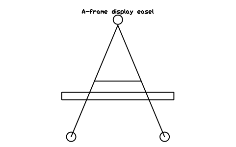 Preview of the A-frame display easel symbol, block GAL_EASEL_A_FRAME