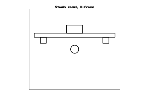 Preview of the Studio easel, H-frame symbol, block GAL_EASEL_H