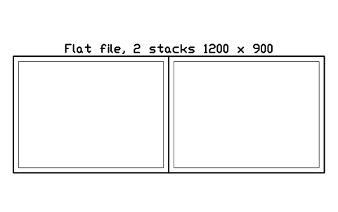 Preview of the Flat file, 2 stacks 1200 x 900 symbol, block GAL_FLAT_FILE_10