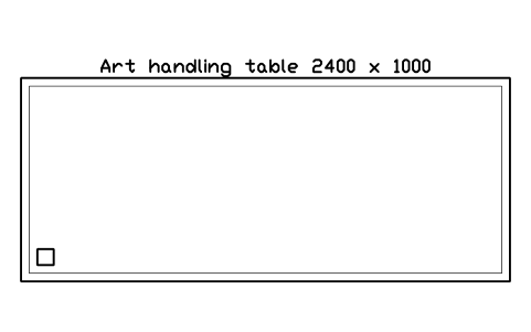 Preview of the Art handling table 2400 x 1000 symbol, block GAL_HANDLING_TABLE