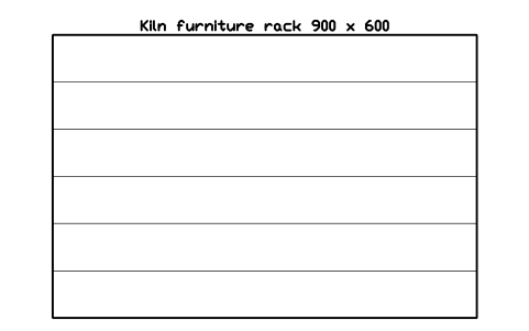 Preview of the Kiln furniture rack 900 x 600 symbol, block GAL_KILN_SHELF_RACK
