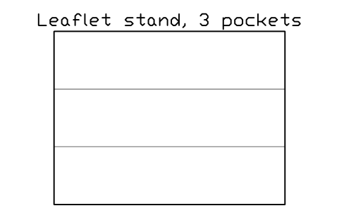 Preview of the Leaflet stand, 3 pockets symbol, block GAL_LEAFLET_STAND