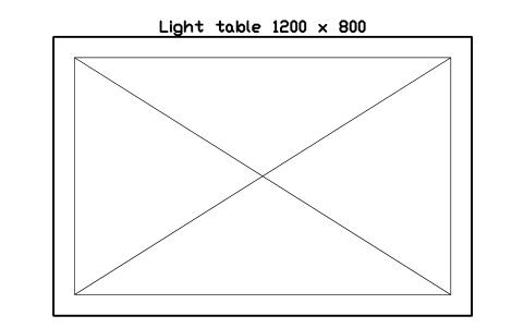 Preview of the Light table 1200 x 800 symbol, block GAL_LIGHT_TABLE