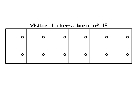 Preview of the Visitor lockers, bank of 12 symbol, block GAL_LOCKERS_12
