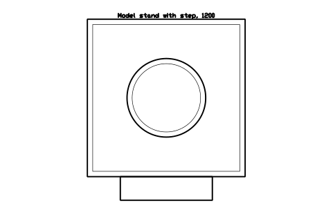 Preview of the Model stand with step, 1200 symbol, block GAL_MODEL_STAND