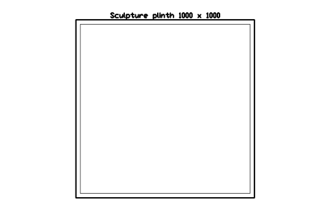 Preview of the Sculpture plinth 1000 x 1000 symbol, block GAL_PLINTH_1000
