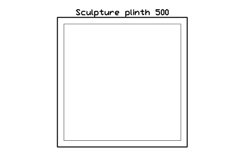 Preview of the Sculpture plinth 500 symbol, block GAL_PLINTH_500
