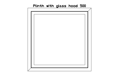 Preview of the Plinth with glass hood 500 symbol, block GAL_PLINTH_HOOD_500