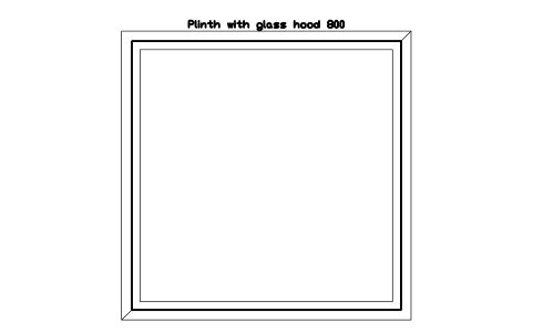 Preview of the Plinth with glass hood 800 symbol, block GAL_PLINTH_HOOD_800