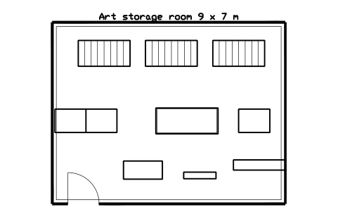 Preview of the Art storage room 9 x 7 m symbol, block GAL_ROOM_ART_STORE