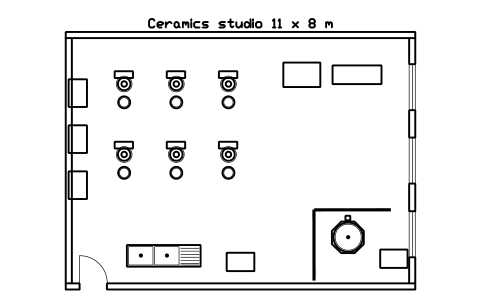 Preview of the Ceramics studio 11 x 8 m symbol, block GAL_ROOM_CERAMICS