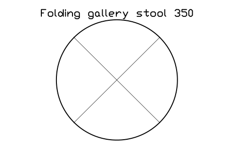 Preview of the Folding gallery stool 350 symbol, block GAL_STOOL_FOLD