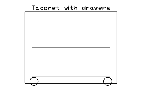 Preview of the Taboret with drawers symbol, block GAL_TABORET