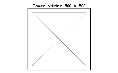 Preview of the Tower vitrine 500 x 500 symbol, block GAL_VITRINE_TOWER
