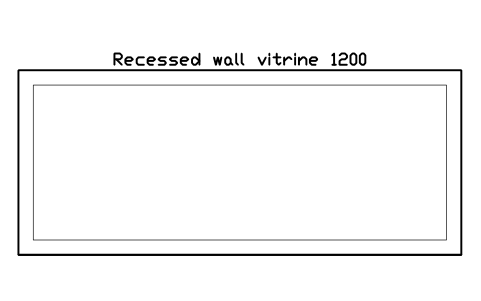 Preview of the Recessed wall vitrine 1200 symbol, block GAL_VITRINE_WALL
