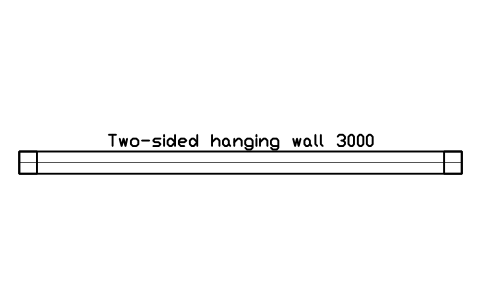 Preview of the Two-sided hanging wall 3000 symbol, block GAL_WALL_TWO_SIDED