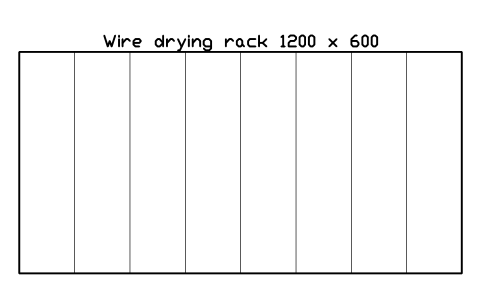 Preview of the Wire drying rack 1200 x 600 symbol, block GAL_WIRE_DRY_RACK