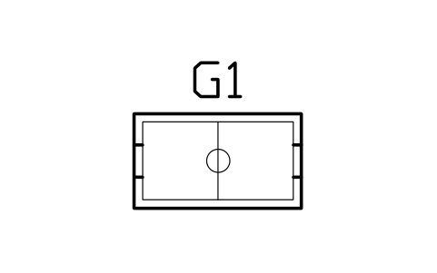 Anteprima del simbolo Tavolo da air hockey 4 piedi, compatto, blocco GMR_AIRHOCKEY_4