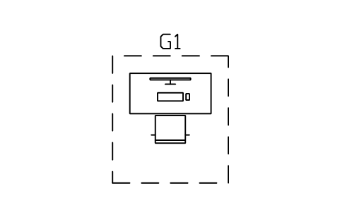 Anteprima del simbolo Angolo gaming 2000 x 2200, blocco GMR_LAYOUT_GAMING_CORNER