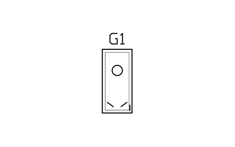 Anteprima del simbolo Flipper 700 x 1500, blocco GMR_PINBALL