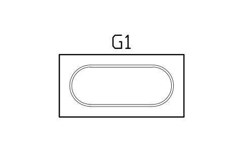 Anteprima del simbolo Tavolo per modellismo ferroviario 2400 x 1200, blocco GMR_RAIL_2400