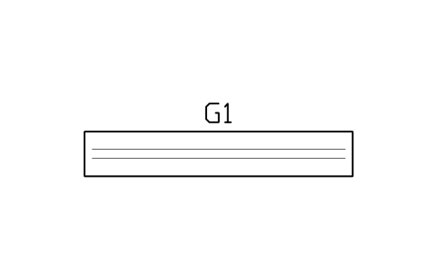 Anteprima del simbolo Mensola per modellismo ferroviario 3600 x 600, blocco GMR_RAIL_SHELF