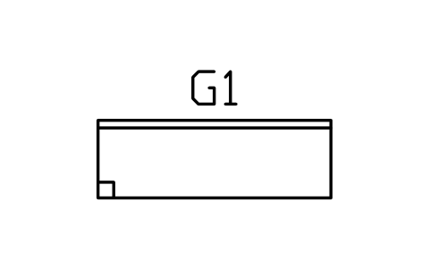 Anteprima del simbolo Banco da lavoro per hobby 1800 x 600, blocco GMR_WORKBENCH_1800