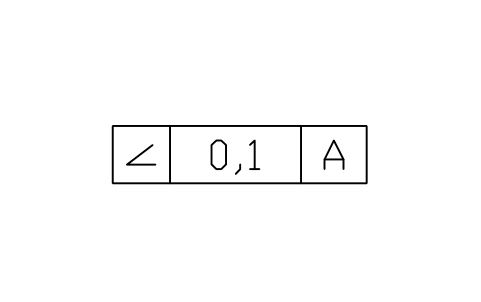 Angularity, 1 datum sembolünün önizlemesi, blok GDT_FRM_ANGULARITY_D1