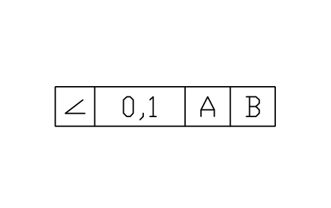 Angularity, 2 datums sembolünün önizlemesi, blok GDT_FRM_ANGULARITY_D2