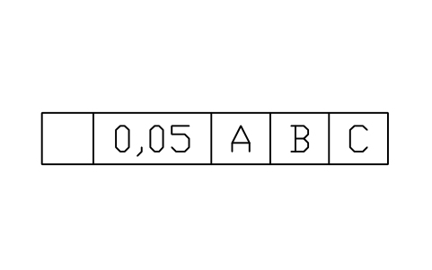 Blank frame, 3 datums sembolünün önizlemesi, blok GDT_FRM_BLANK_D3
